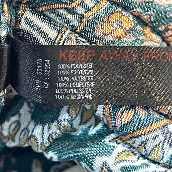 Anthropologie Aria Wide Leg Palazzo Pants Green Medallion Floral Size Small - Picture 10 of 10